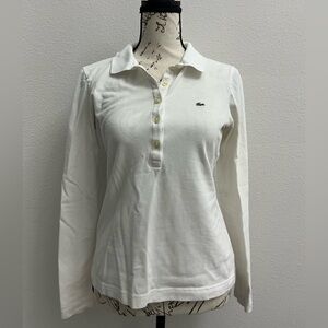 Lacoste Women's White Button Down Shirt